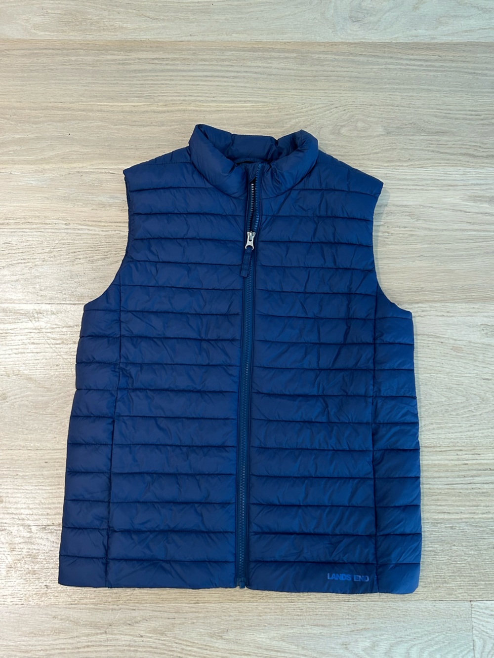 Lands' End Kids Navy Quilted Packable Vest